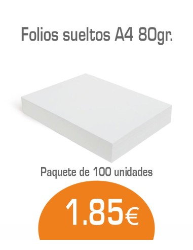 Folios paquete de 100 hojas