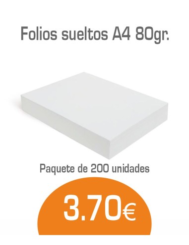 Folios paquete de 200 hojas