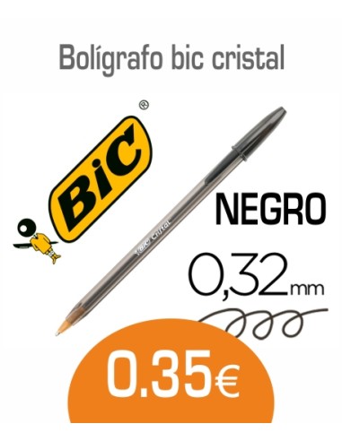 Boligrafo bic cristal negro