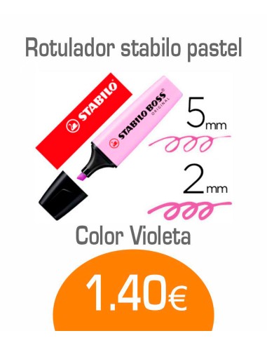 Rotulador Stabilo pastel violeta